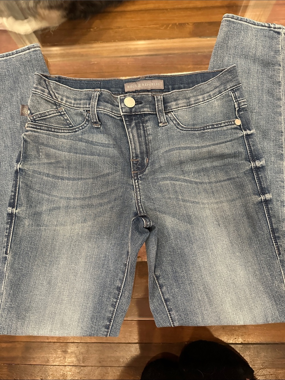 Rock & Republic Light Blue Studded Skinny Jeans